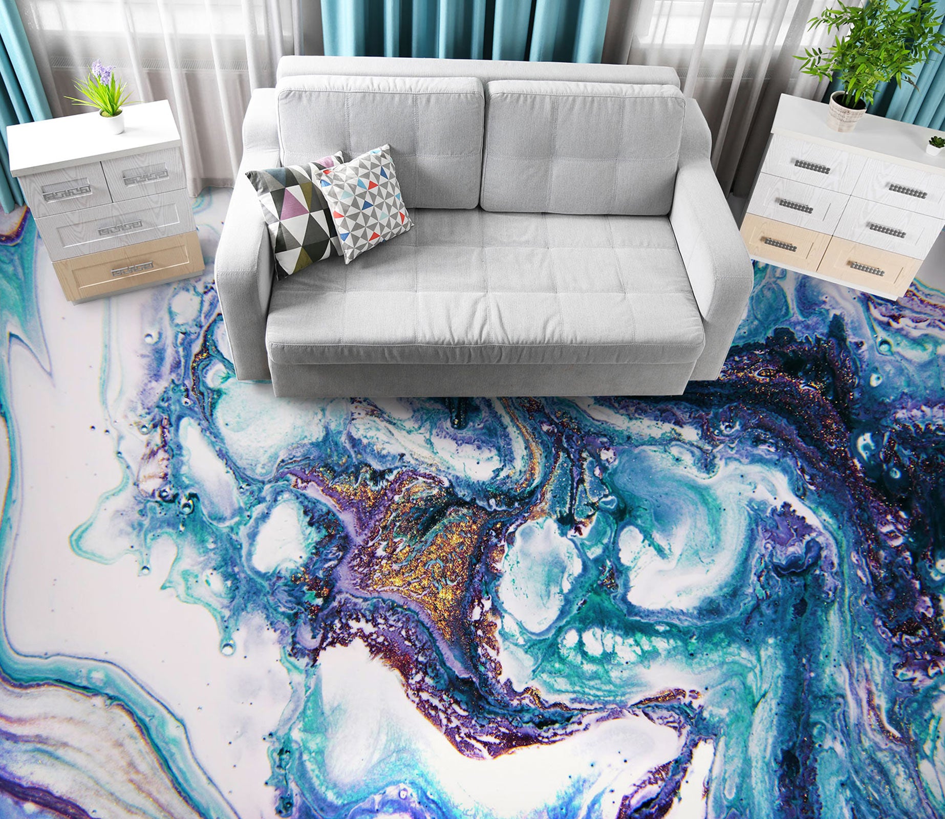 3D Oil Painting Texture 657 Floor Mural  Wallpaper Murals Rug & Mat Print Epoxy waterproof bath floor
