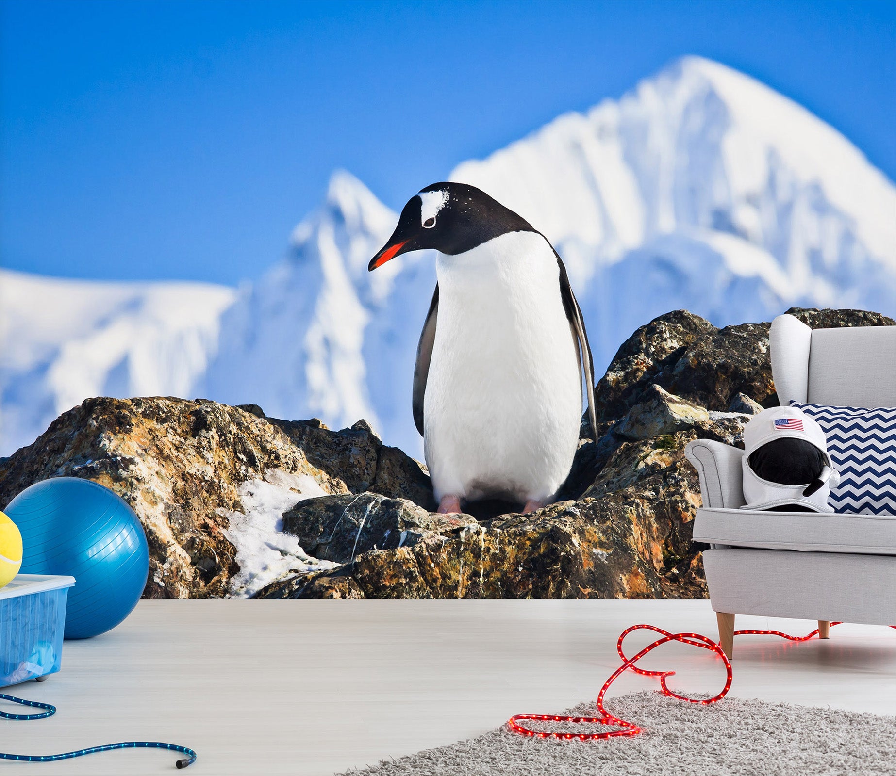 3D Glacier Penguin 57111 Wall Murals