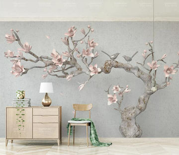 3D Pink Plum WC233 Wall Murals