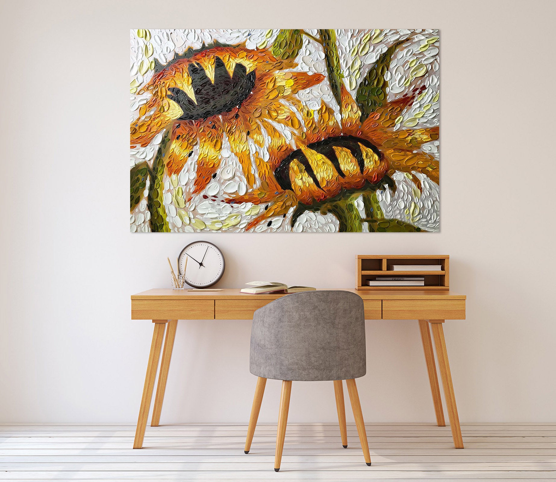 3D Sunflower 027 Dena Tollefson Wall Sticker