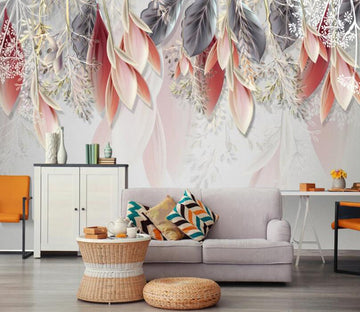 3D Red Flowers 465 Wall Murals