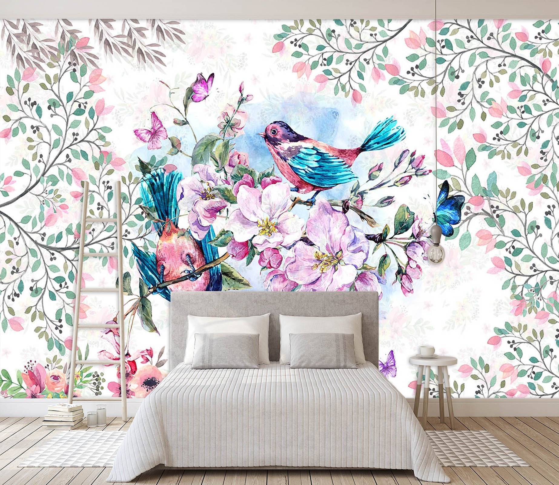 3D Birds And Flowers 533 Wallpaper AJ Wallpaper 2 