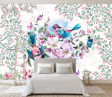 3D Birds And Flowers 533 Wallpaper AJ Wallpaper 2 