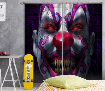 3D Clown 5090 Tom Wood Curtain Curtains Drapes