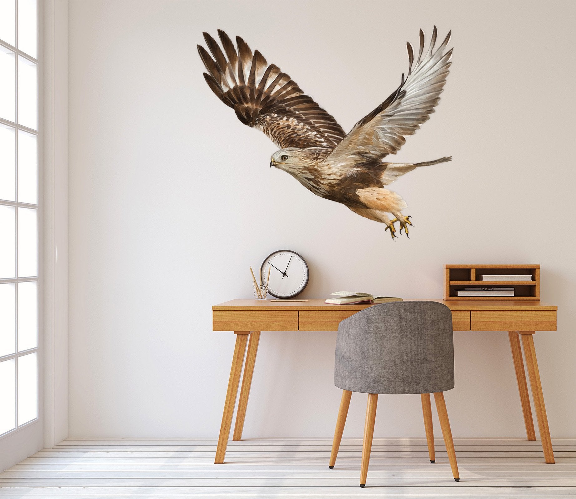 3D Eagle Eye 034 Animals Wall Stickers Wallpaper AJ Wallpaper 