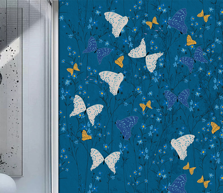 3D White Butterfly WC264 Wall Murals