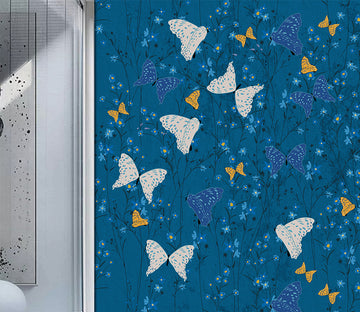 3D White Butterfly WC264 Wall Murals