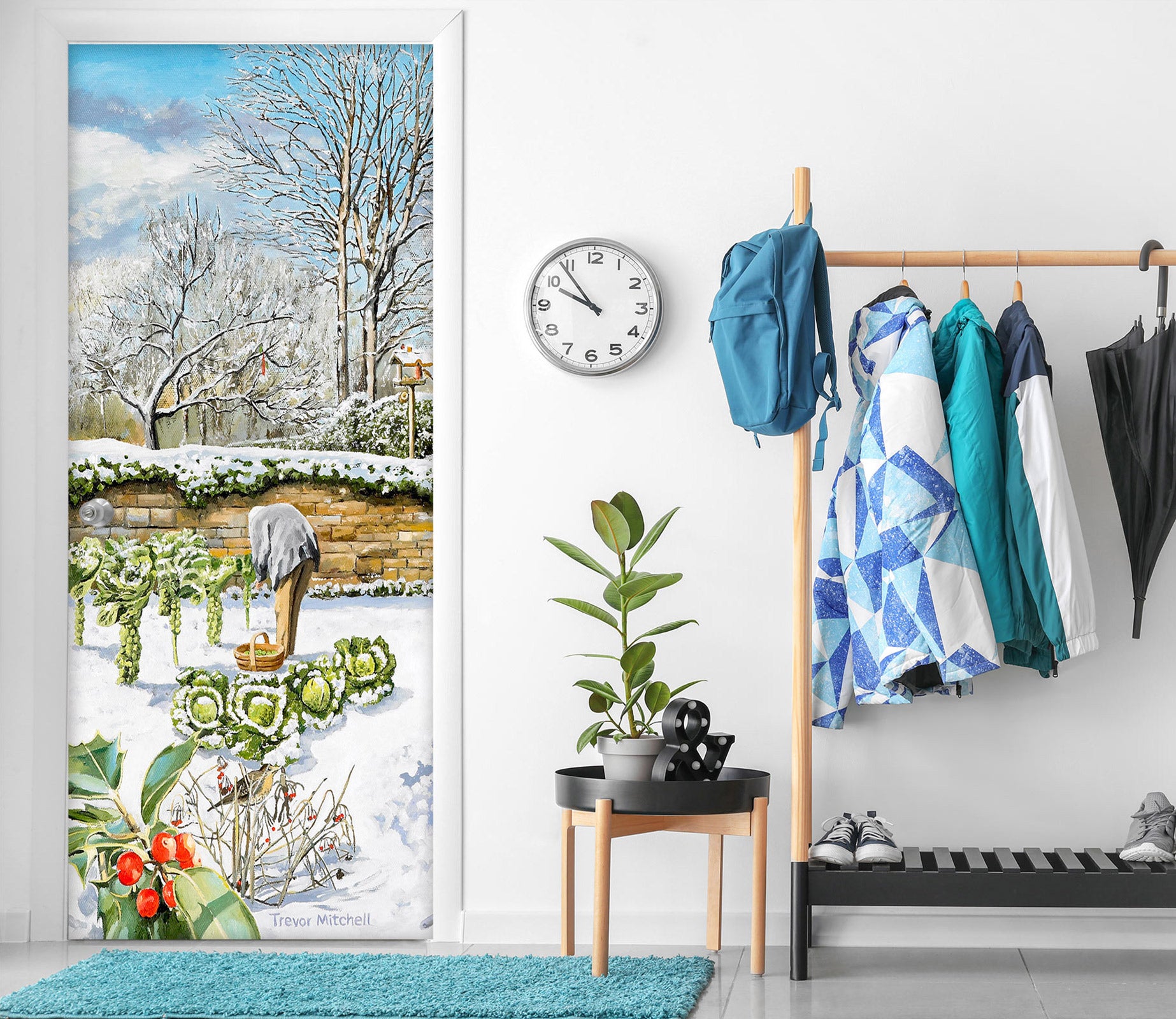 3D Snow Vegetable 10309 Trevor Mitchell Door Mural