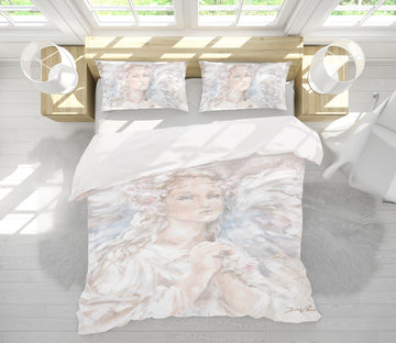 3D White Girl Angel 2100 Debi Coules Bedding Bed Pillowcases Quilt