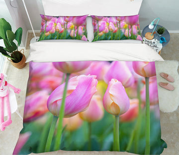3D Pink Flower Bud 8643 Assaf Frank Bedding Bed Pillowcases Quilt