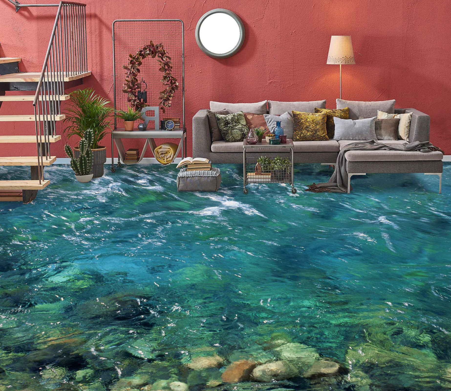 3D Rich Summer Sea 1387 Floor Mural
