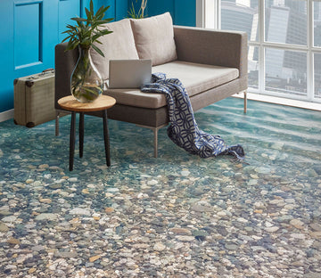 3D Stones In The Sea 886 Floor Mural  Wallpaper Murals Rug & Mat Print Epoxy waterproof bath floor