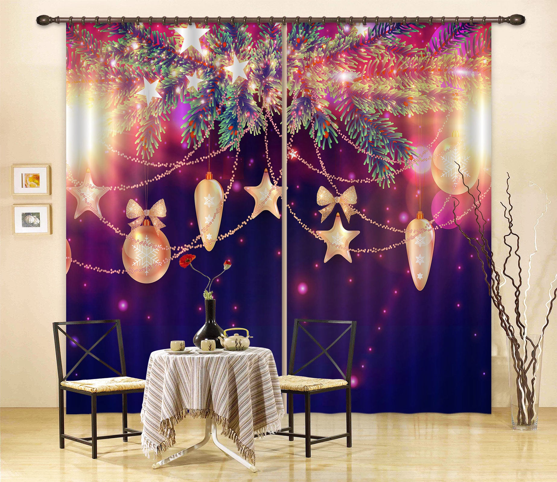 3D String Lights 53093 Christmas Curtains Drapes Xmas