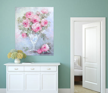 3D Pink Vase 0125 Debi Coules Wall Sticker
