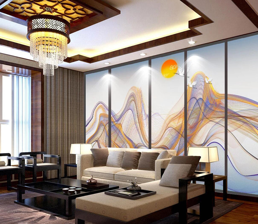 3D Crane Flying WC436 Wall Murals