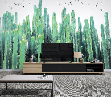 3D Green Cactus WG063 Wall Murals