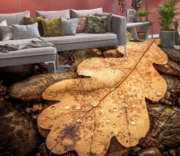 3D Big Autumn Leaves 1437 Floor Mural  Wallpaper Murals Self-Adhesive Removable Print Epoxy