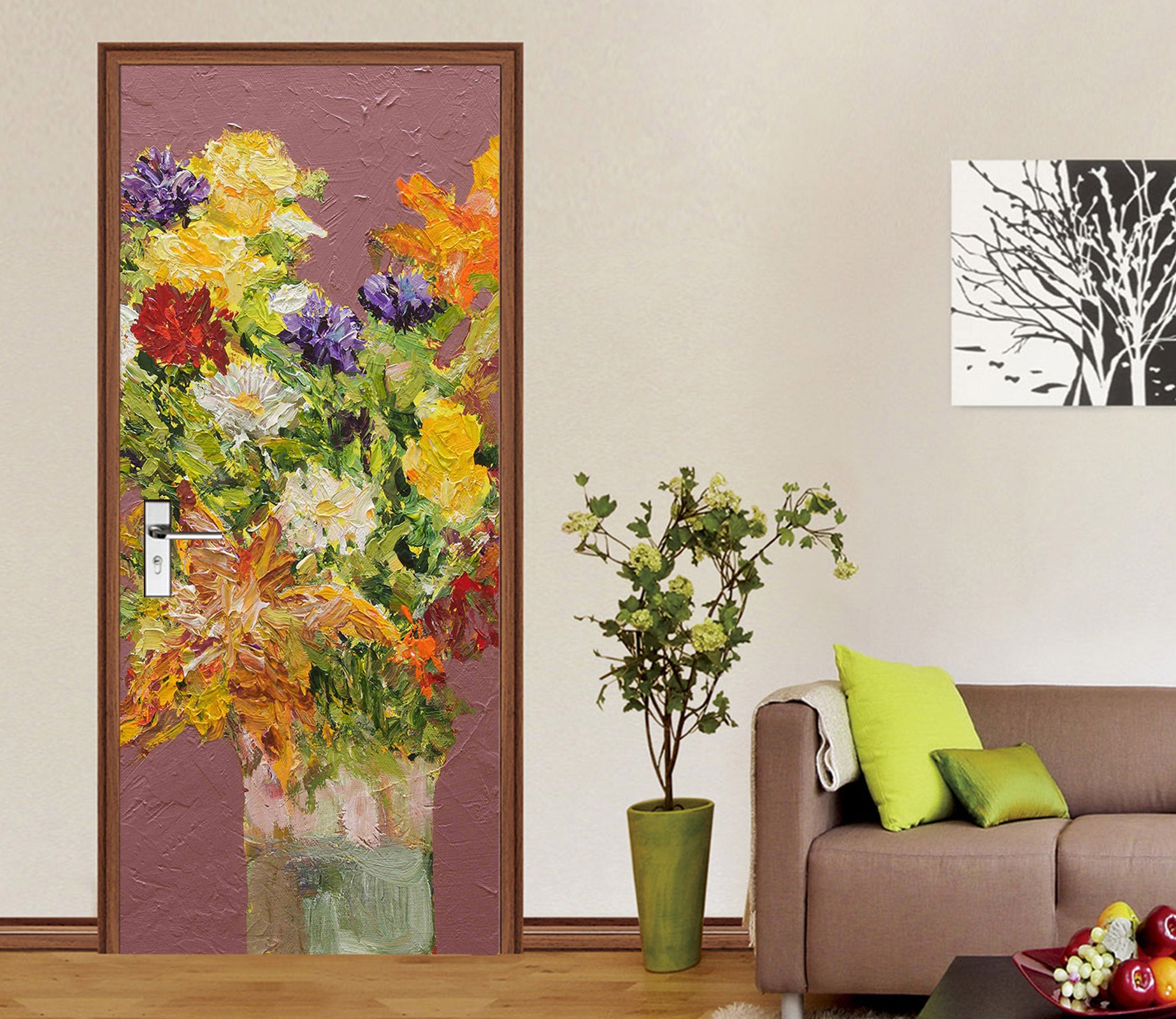 3D Flowers Vase 93135 Allan P. Friedlander Door Mural