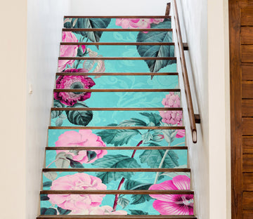 3D Flowers Pink 109220 Andrea Haase Stair Risers