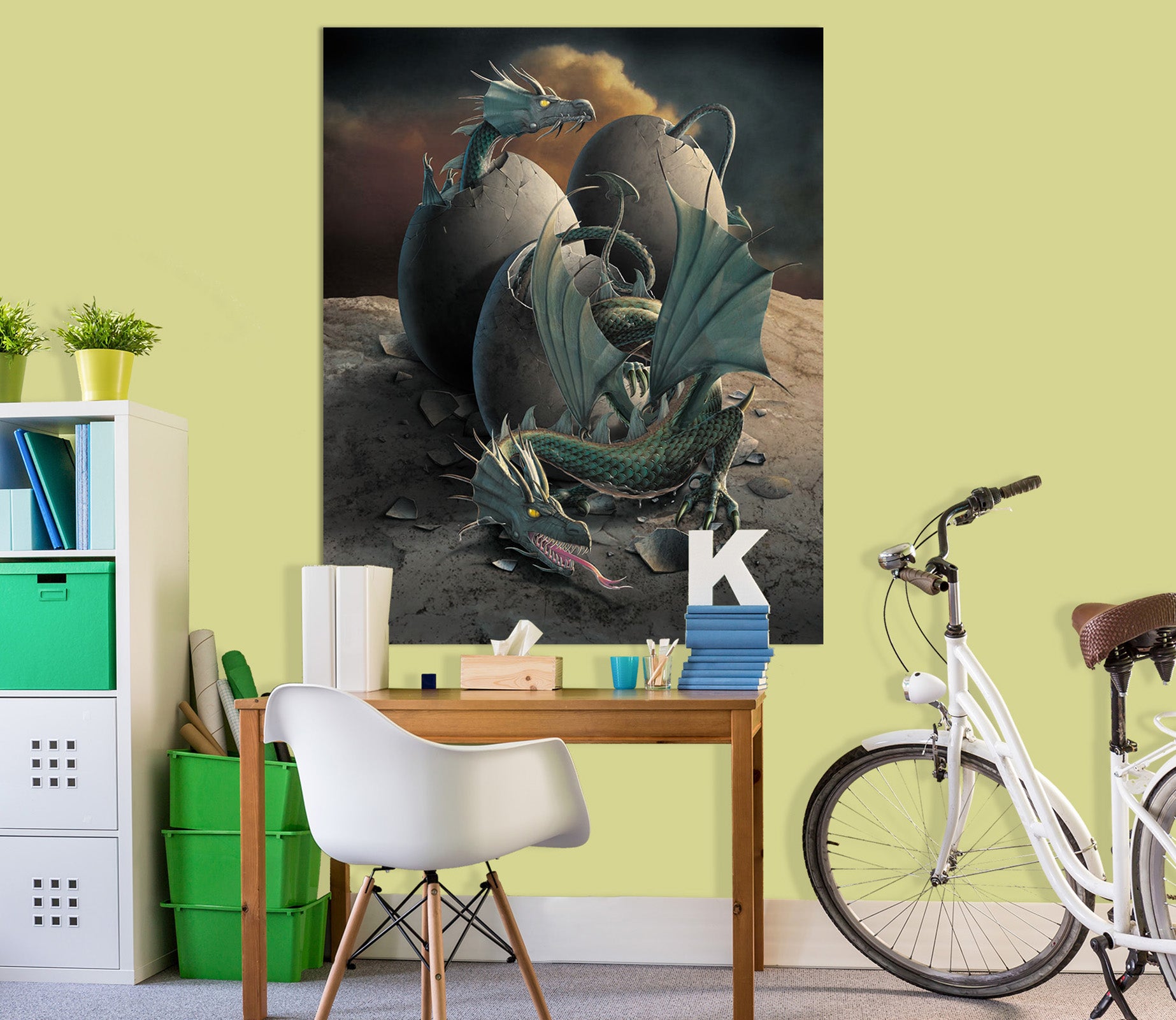 3D Dragon Offspring 033 Vincent Hie Wall Sticker