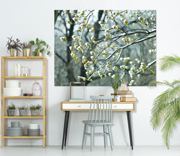 3D White Flower Bud 014 Assaf Frank Wall Sticker