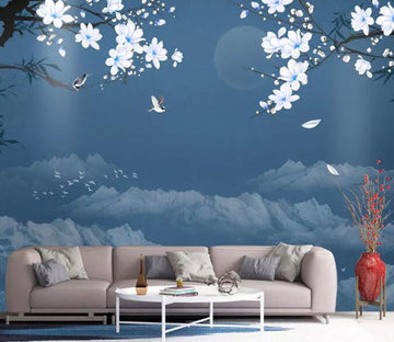 3D Bird Flower WG08 Wall Murals Wallpaper AJ Wallpaper 2 