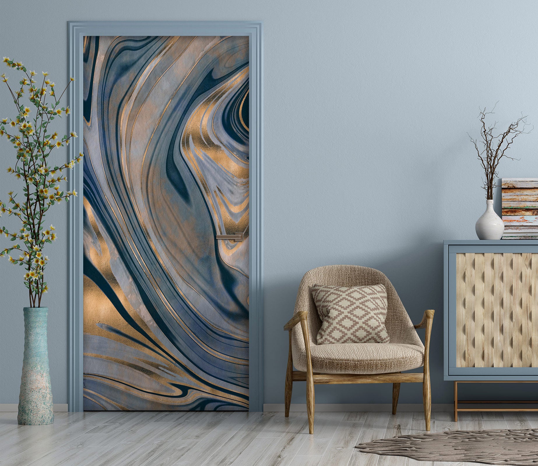 3D Striped Texture 10287 Andrea Haase Door Mural