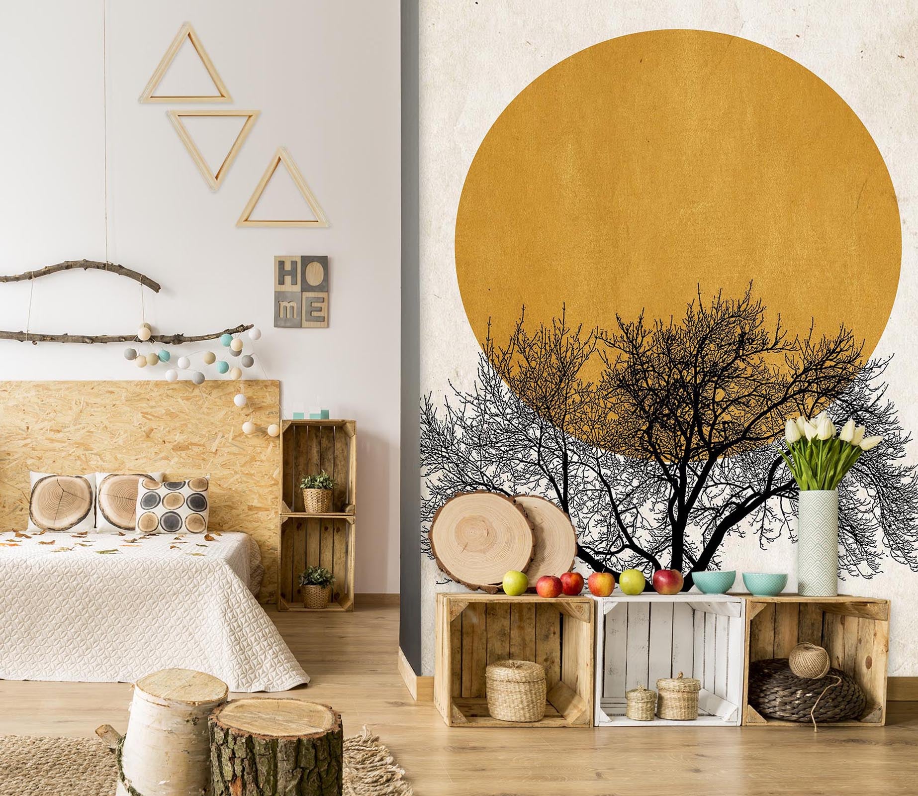 3D Twig Moon 1428 Boris Draschoff Wall Mural Wall Murals