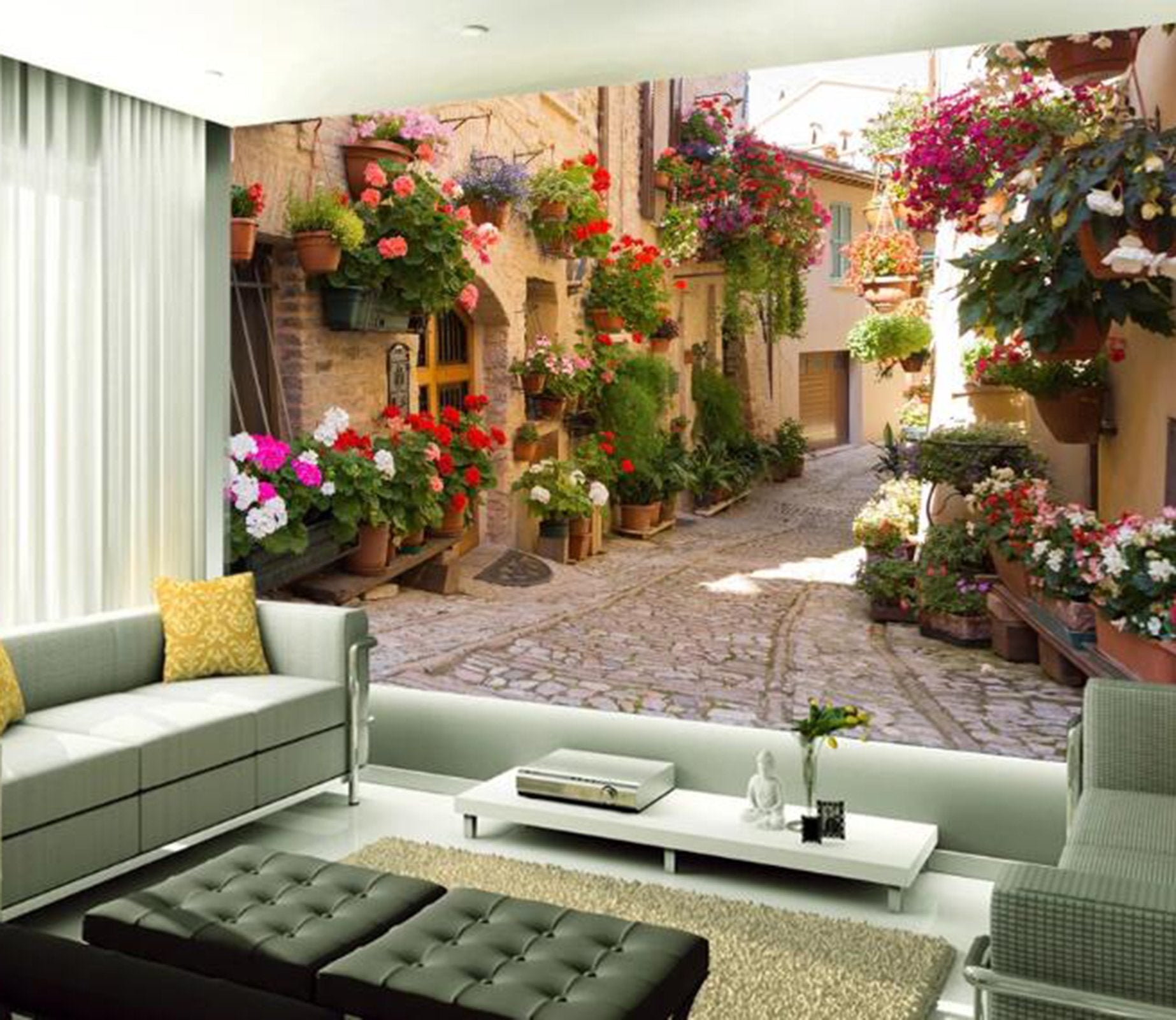 3D Beautiful Town WC14 Wall Murals Wallpaper AJ Wallpaper 2 