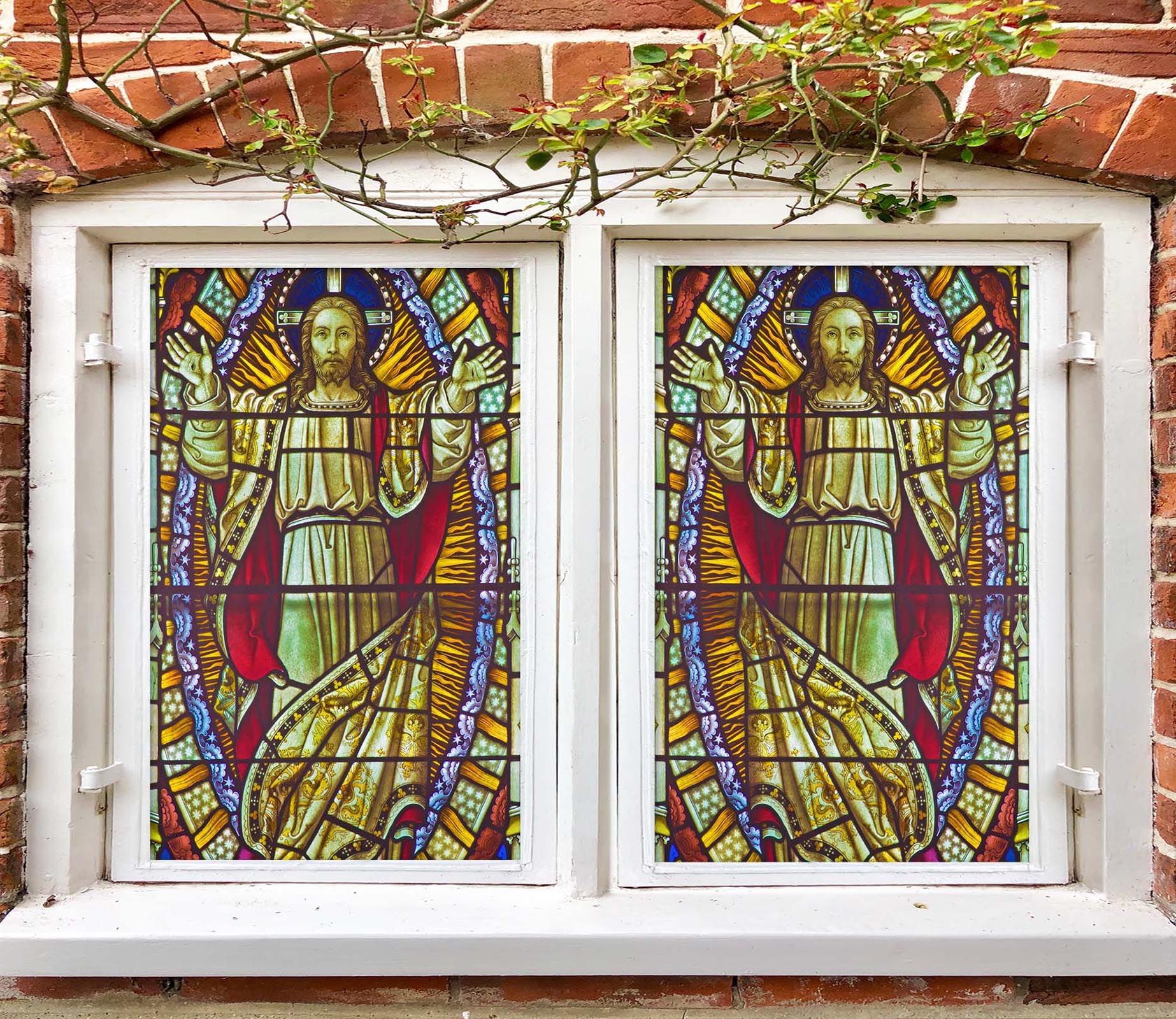 3D Prince Of Curtain 035 Window Film Print Sticker Cling Stained Glass UV Block