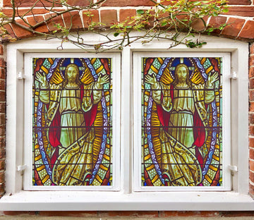 3D Prince Of Curtain 035 Window Film Print Sticker Cling Stained Glass UV Block