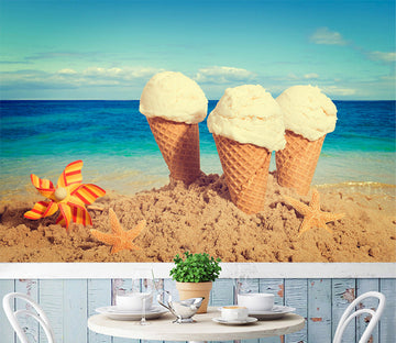 3D White Cone 1082 Wall Murals