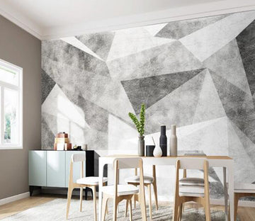3D Gray Triangle WC1423 Wall Murals