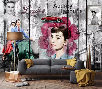 3D Star Wedding Dress WC546 Wall Murals