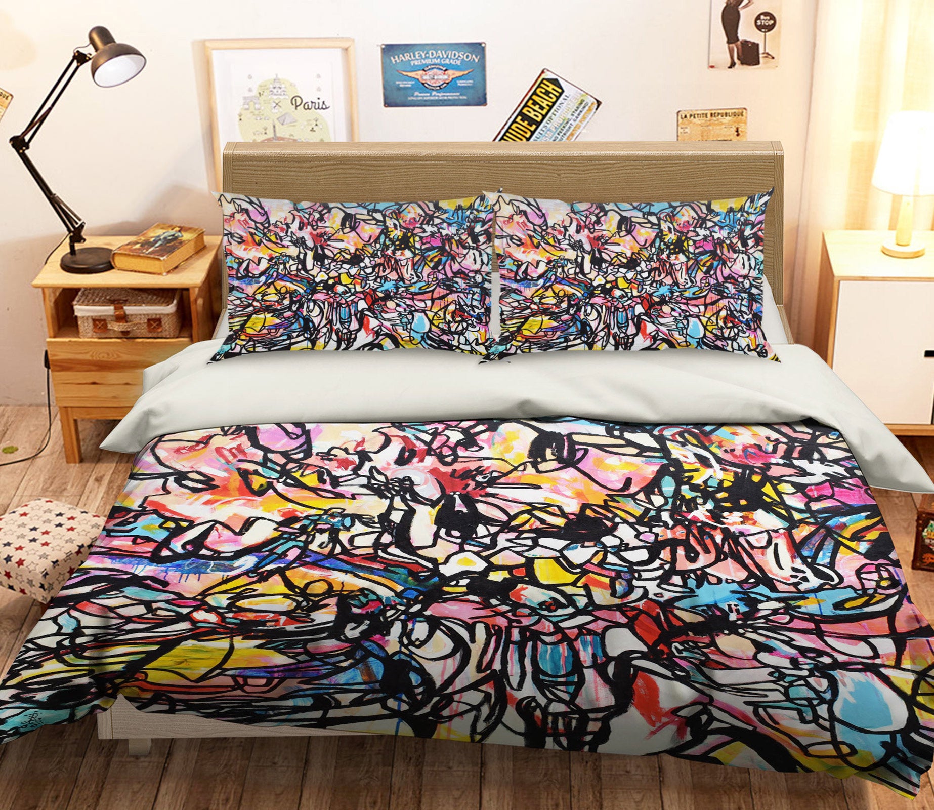 3D Black Painting 1228 Misako Chida Bedding Bed Pillowcases Quilt Cover Duvet Cover