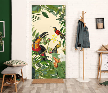 3D Jungle Colorful Bird 118100 Andrea Haase Door Mural