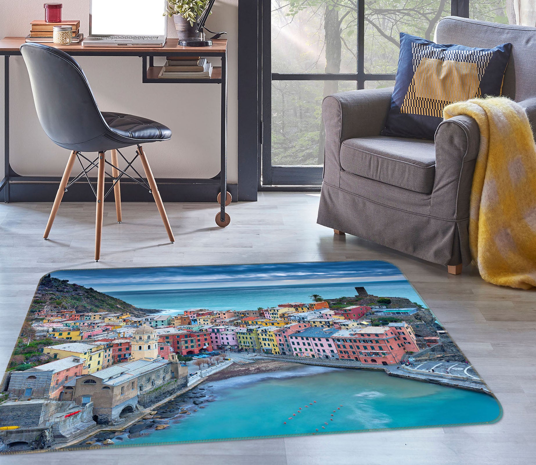 3D Water City 1184 Marco Carmassi Rug Non Slip Rug Mat