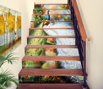 3D Noble Peacock 242 Stair Risers