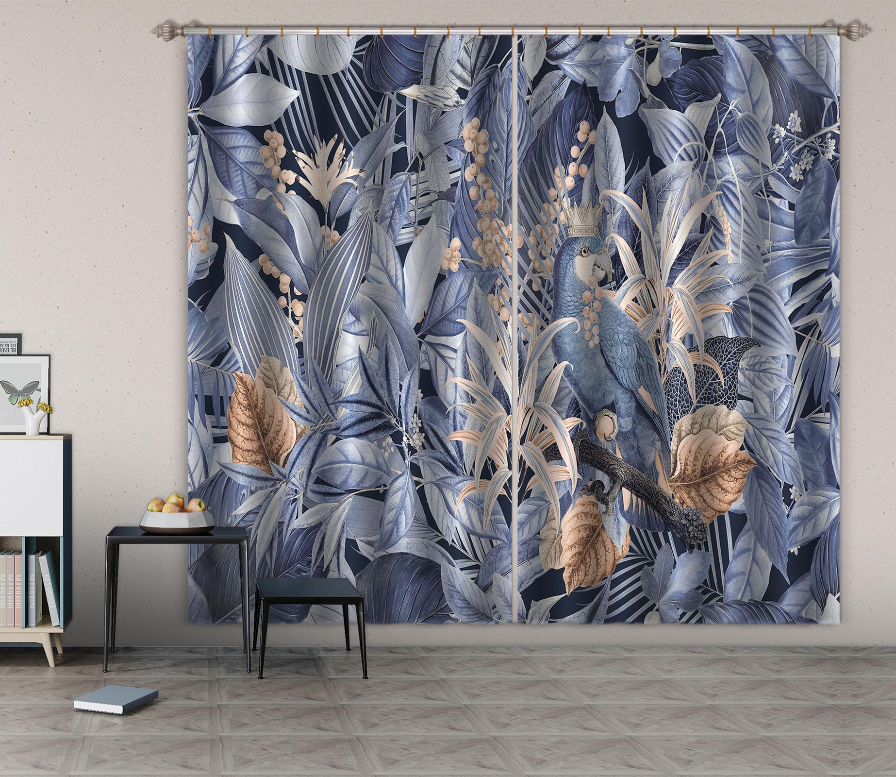 3D Parrot Plant 005 Andrea haase Curtain Curtains Drapes