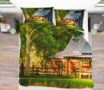 3D Tree Grass Chalet 8547 Beth Sheridan Bedding Bed Pillowcases Quilt