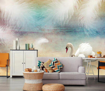 3D Noble Swan 474 Wall Murals