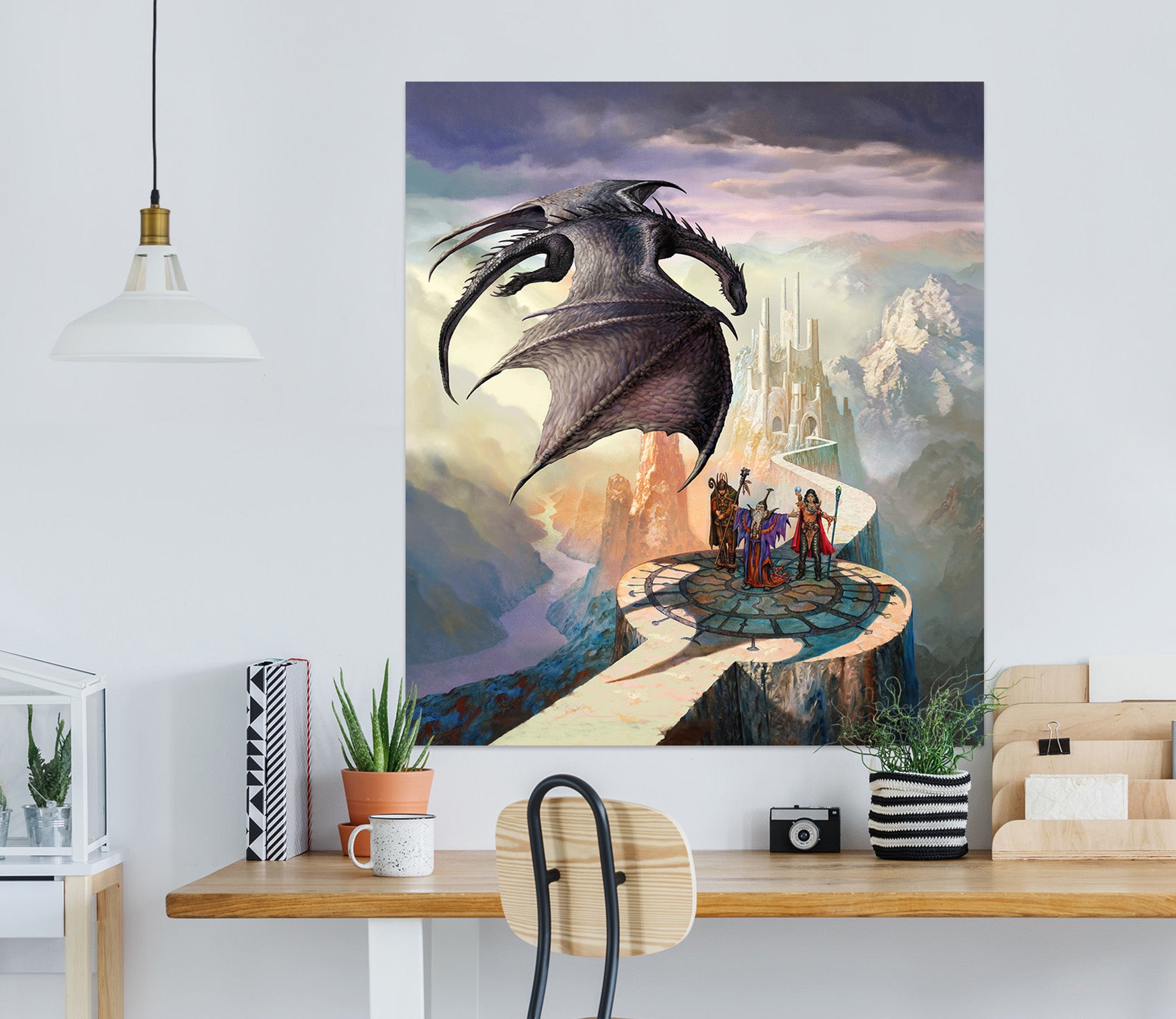 3D Dragon CastleSoldier 8142 Ciruelo Wall Sticker