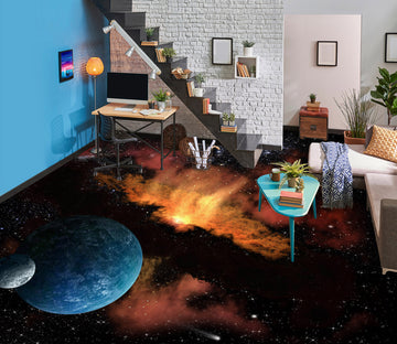 3D Blue Planet 030 Floor Mural  Wallpaper Murals Rug & Mat Print Epoxy waterproof bath floor