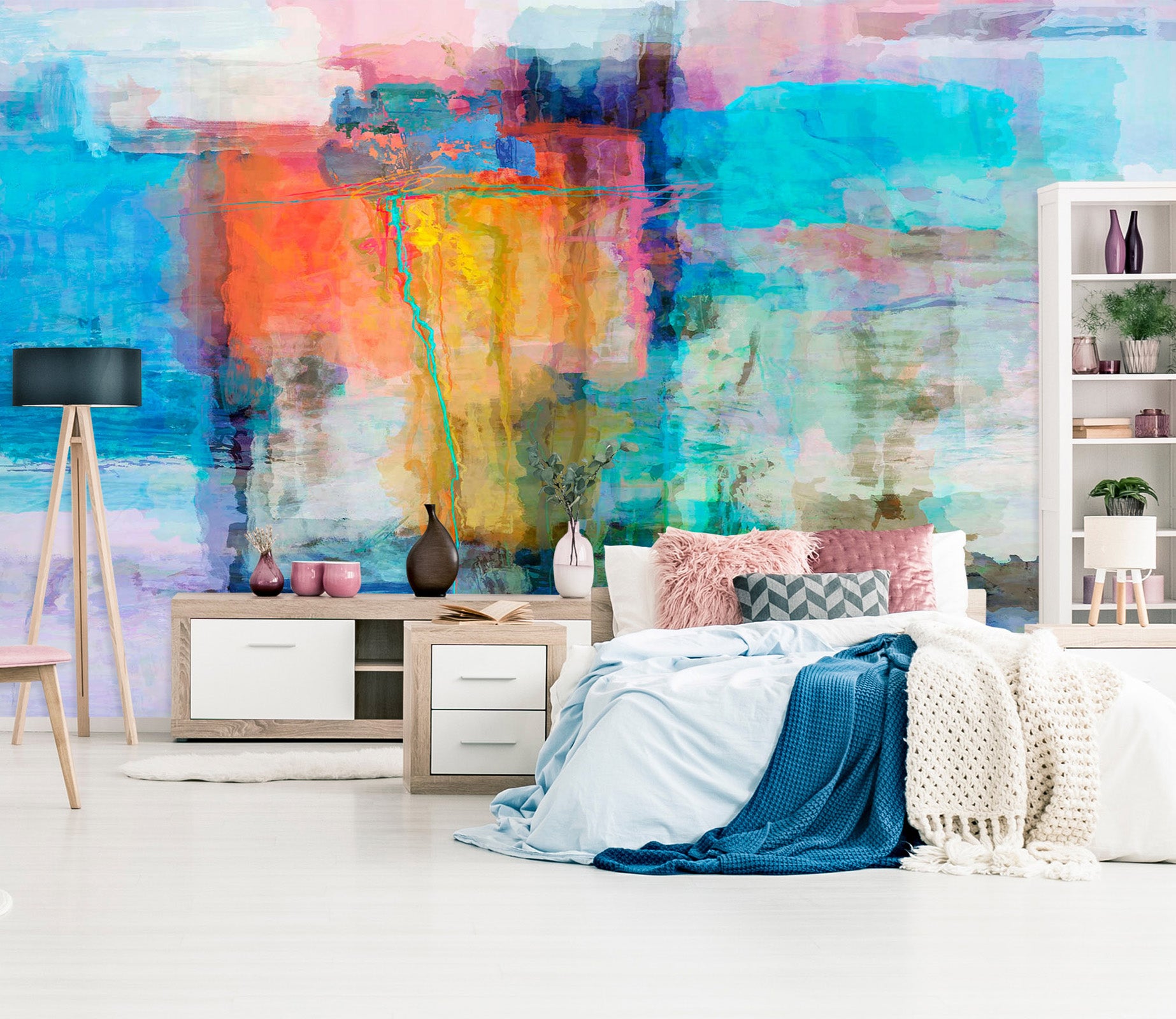 3D Blue Graffiti 1507 Michael Tienhaara Wall Mural Wall Murals