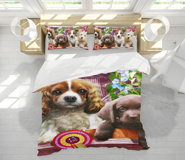 3D Cute Dog 2107 Adrian Chesterman Bedding Bed Pillowcases Quilt