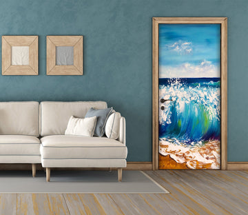 3D Blue Sea 3167 Skromova Marina Door Mural