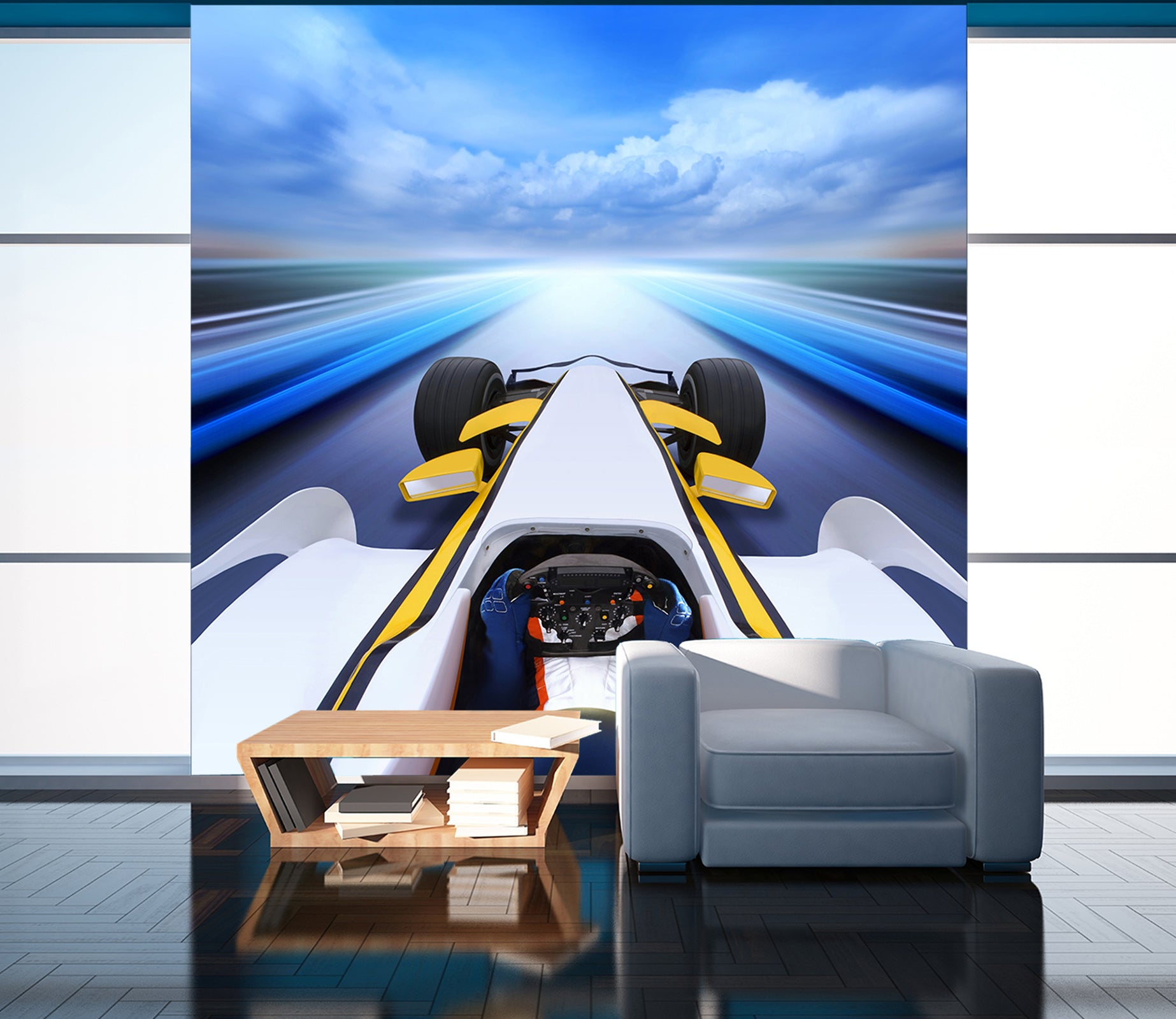 3D Racing Venue 015 Vehicle Wall Murals