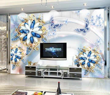 3D Diamond Flower WC98 Wall Murals Wallpaper AJ Wallpaper 2 