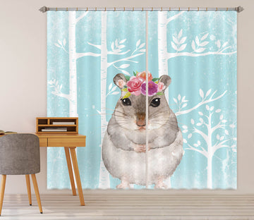 3D Cute Squirrel 165 Uta Naumann Curtain Curtains Drapes