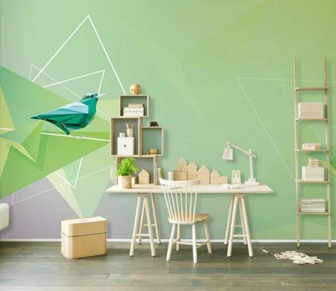 3D Origami Bird 125 Wall Murals Wallpaper AJ Wallpaper 2 